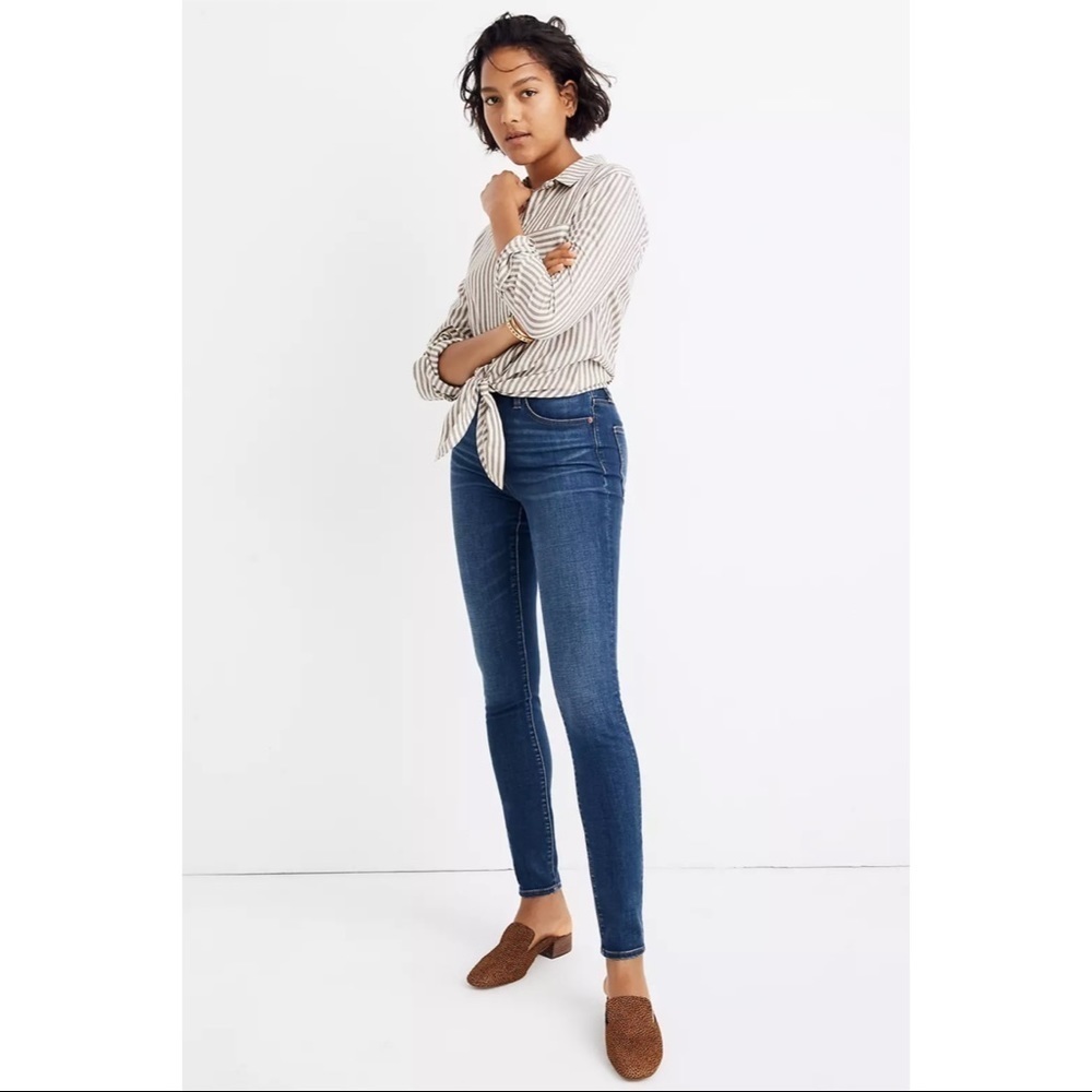 MADEWELL Curvy High-Rise Skinny Jeans in Hayes Wash